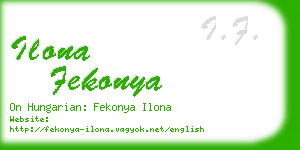 ilona fekonya business card